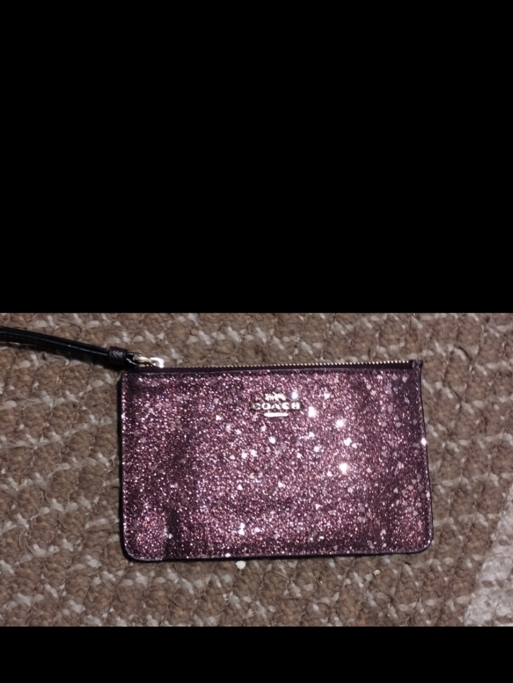 COACH Pink Glitter Wristlet